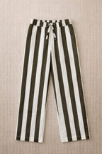 Pantalon Paul Maxi Rayures - Garçon - Olive & White