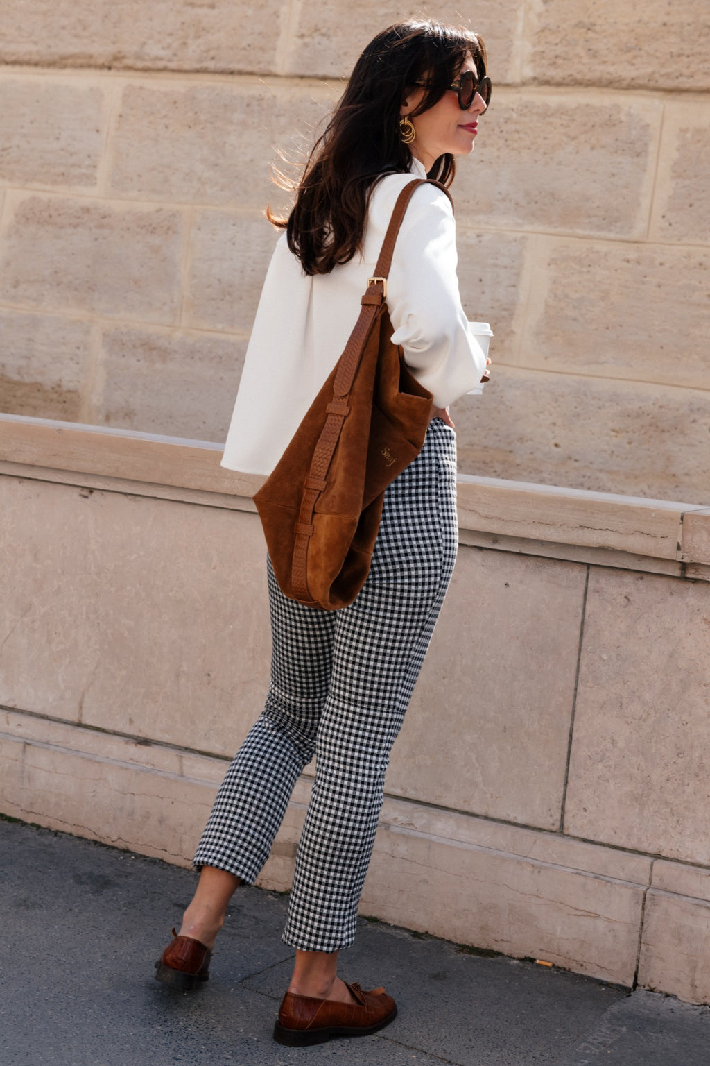 PINO VICHY BLACK TROUSERS