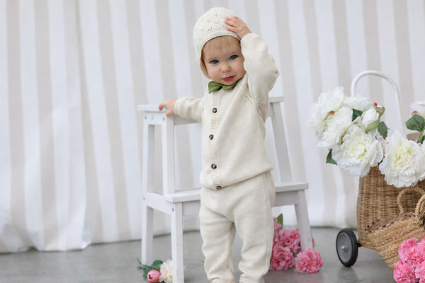 Léandre Tricot Ecru Trousers - Baby