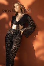 Pantalon Eloise - Crochet Navy
