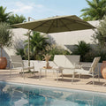Veya - Parasol Carré Déporté - Aluminium - Vert olive