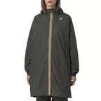 Parka À Capuche K-Way Le Vrai 4.0 Eiffel East - Kaki/Noir