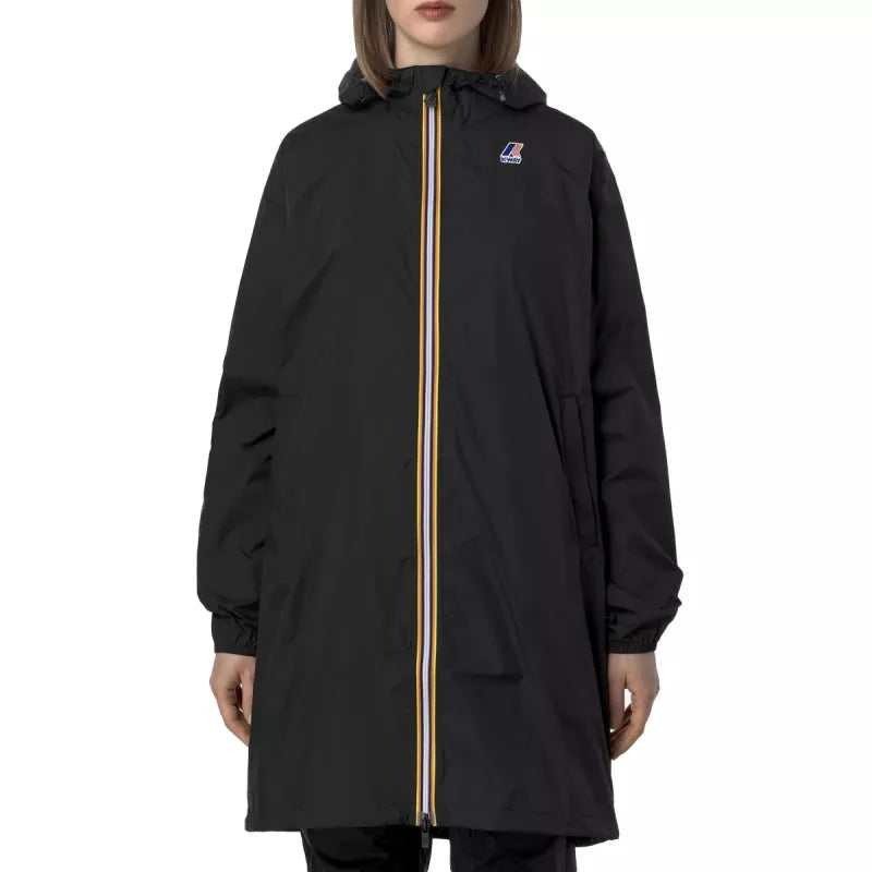 K-Way Le Vrai 4.0 Eiffel East Hooded Parka - Pure Black