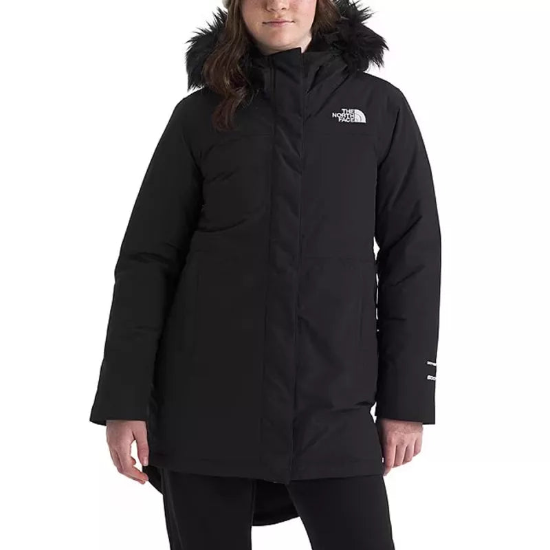 Parka À Capuche G Arctic - Noir/Blanc - Fille