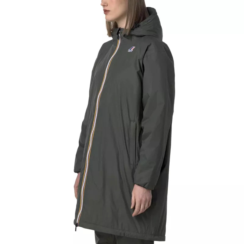 Parka Capuche Doublee K-Way Le Vrai 4.0 Eiffel East Warm - Kaki/Noir