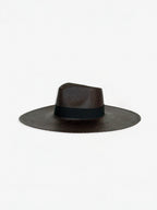 Chapeau Paille Pat - Choco Black