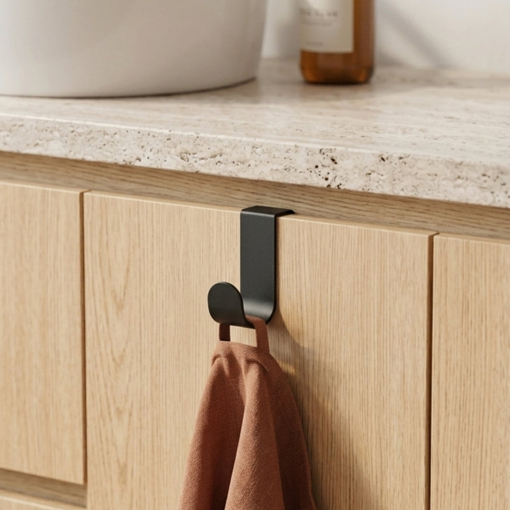 Le Discret - Door Hook - Matt Black Fine Texture