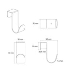 Le Discret - Door Hook - Matt Black Fine Texture