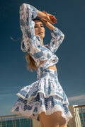 Aleks Top - Blue Embroidery