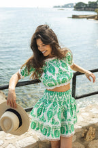 Jenna Top - Green Embroidery