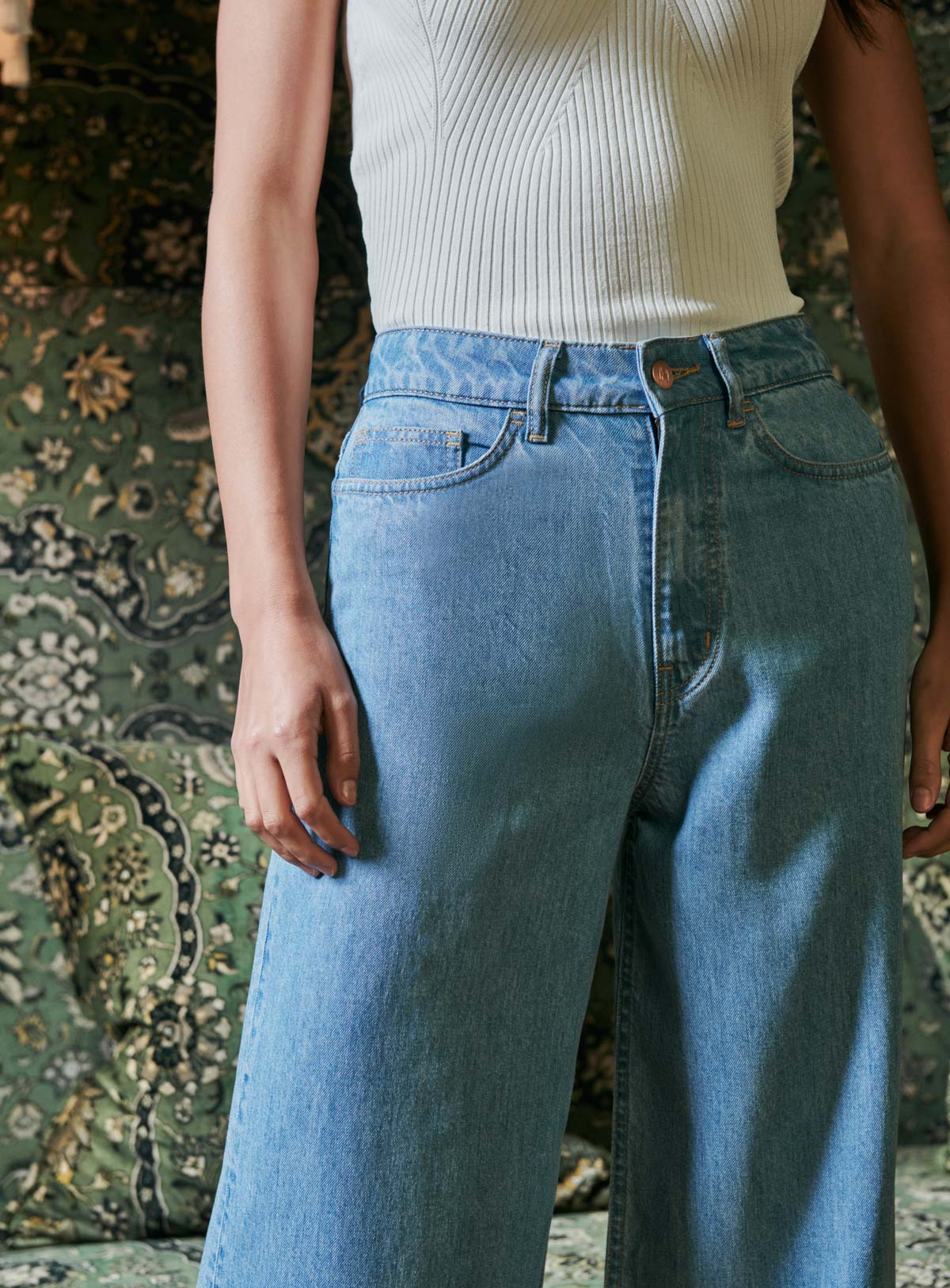 JEANS ANCHO PAULINE AZUL PETITE MENDIGOTE