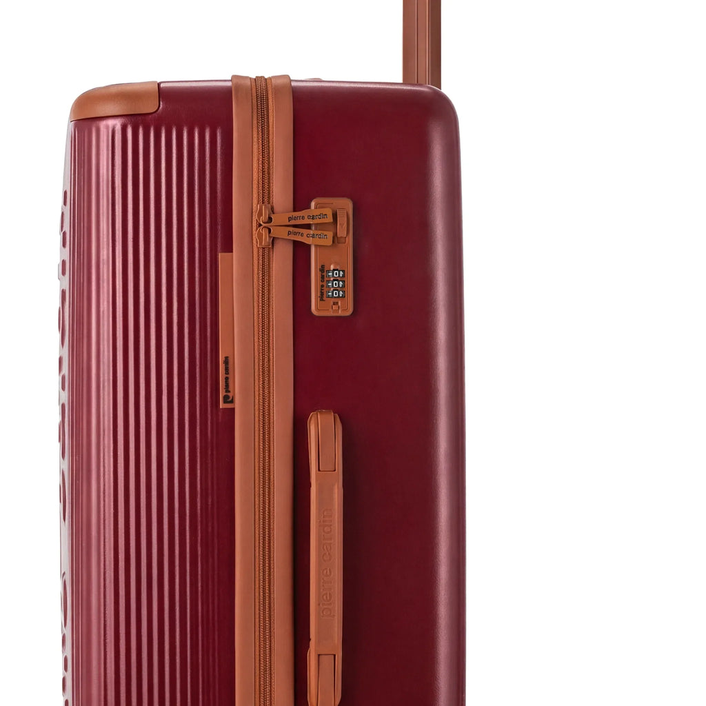 Set De 3 Valises + 2 Sacs Pierre Cardin Berlin - Rouge Foncé