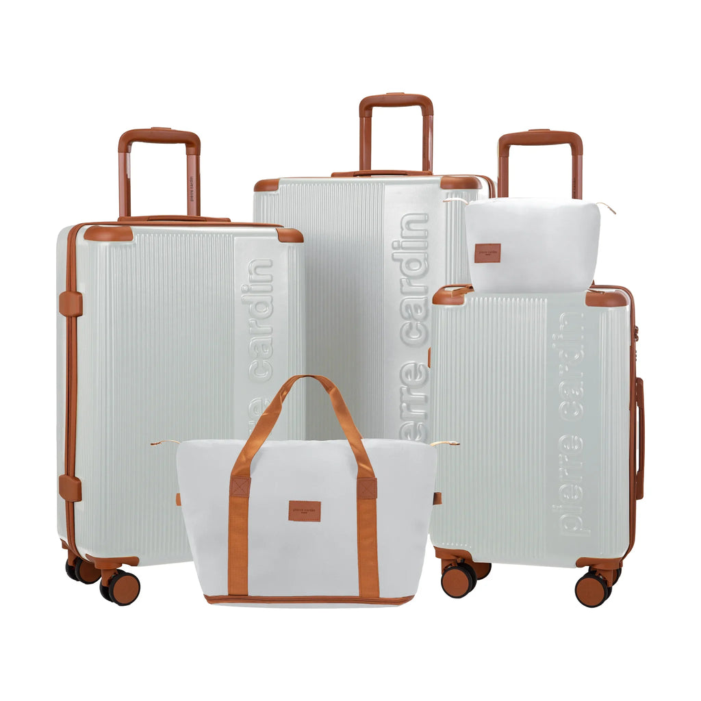 Set De 3 Valises + 2 Sacs Pierre Cardin Berlin - Ivoire