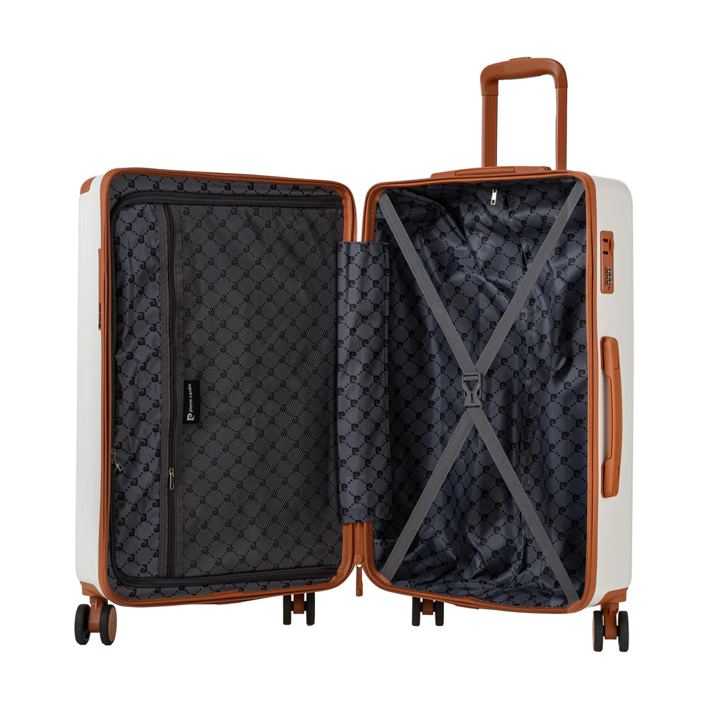 Set De 3 Valises + 2 Sacs Pierre Cardin Berlin - Ivoire
