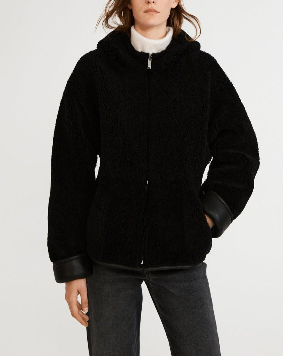 Claudie Pierlot - Piel de oveja - Falga - Negro