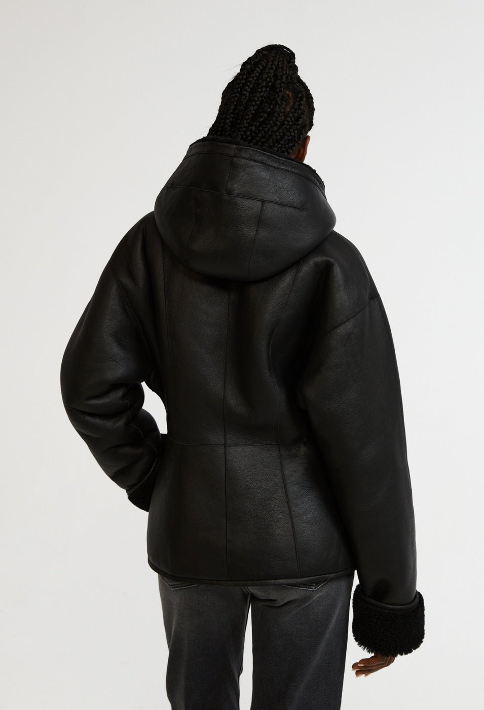 Claudie Pierlot - Piel de oveja - Falga - Negro