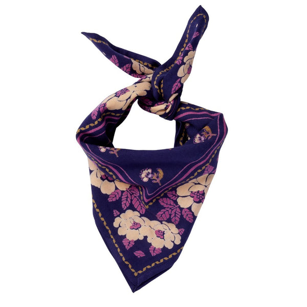 Petit Foulard Indien - Nur Violine Indigo
