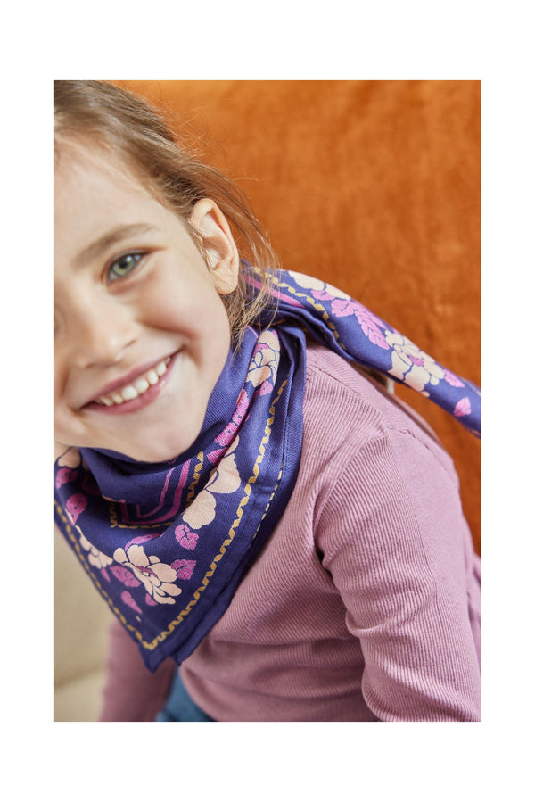 Petit Foulard Indien - Nur Violine Indigo