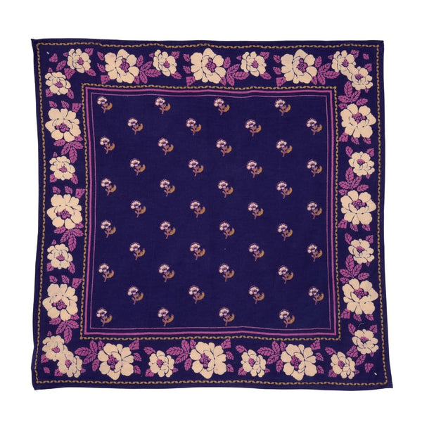 Petit Foulard Indien - Nur Violine Indigo