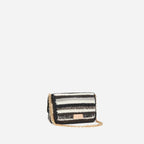 Small Moon Bag In Wool - Black/Grey