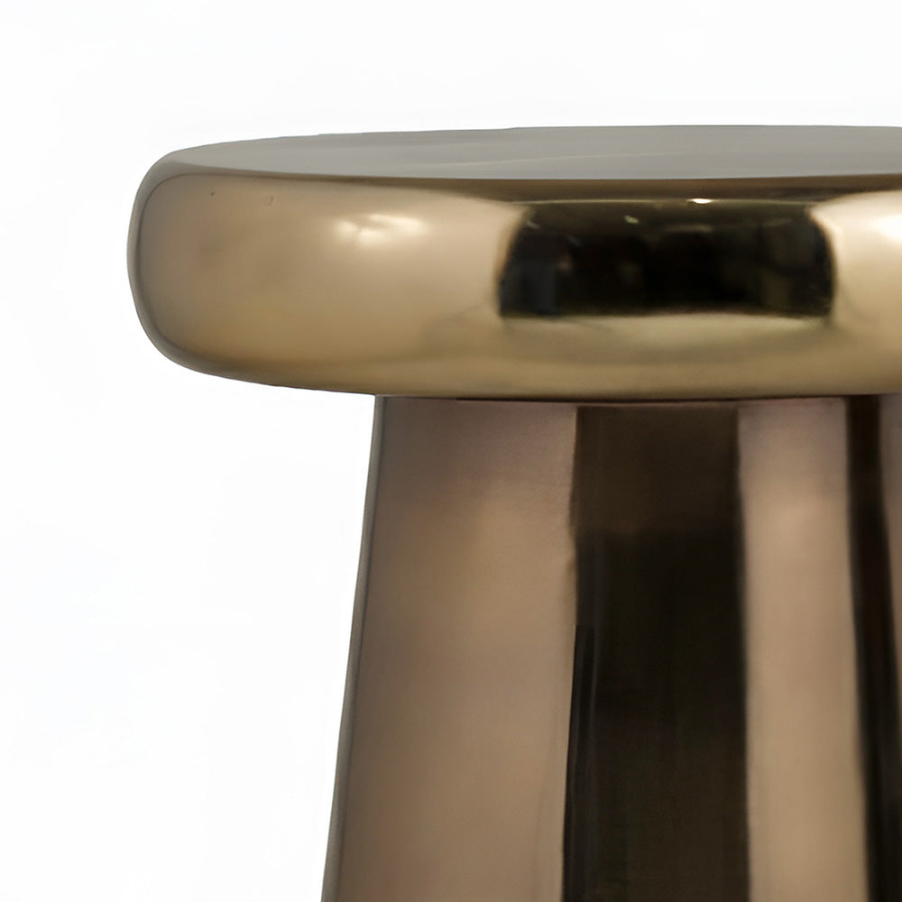 Anouk - Round Side Table In Golden Metal
