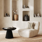 Gomez - Table Basse Ronde En Métal Noir