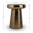 Anouk - Round Side Table In Golden Metal
