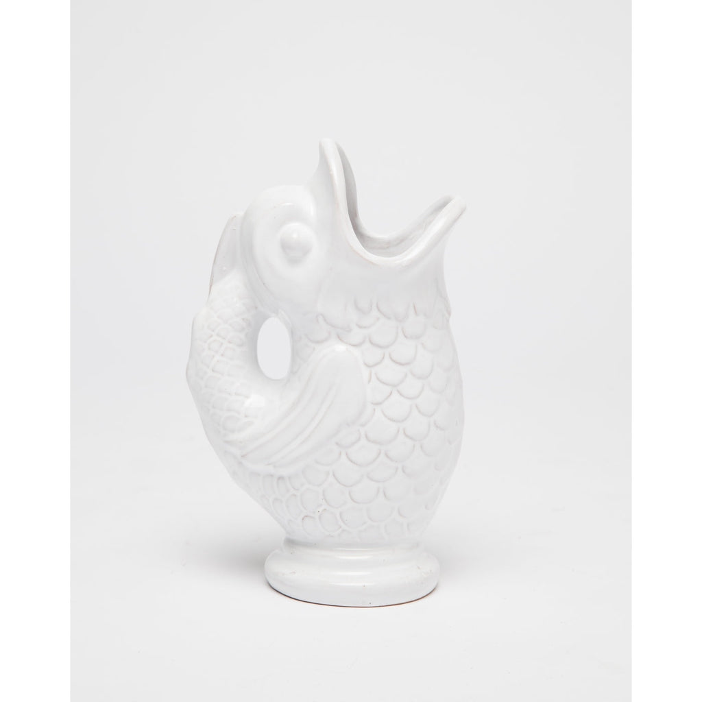 Ceramic Fish Vase - White
