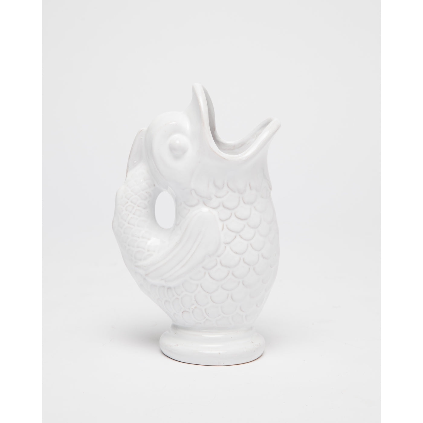 Ceramic Fish Vase - White