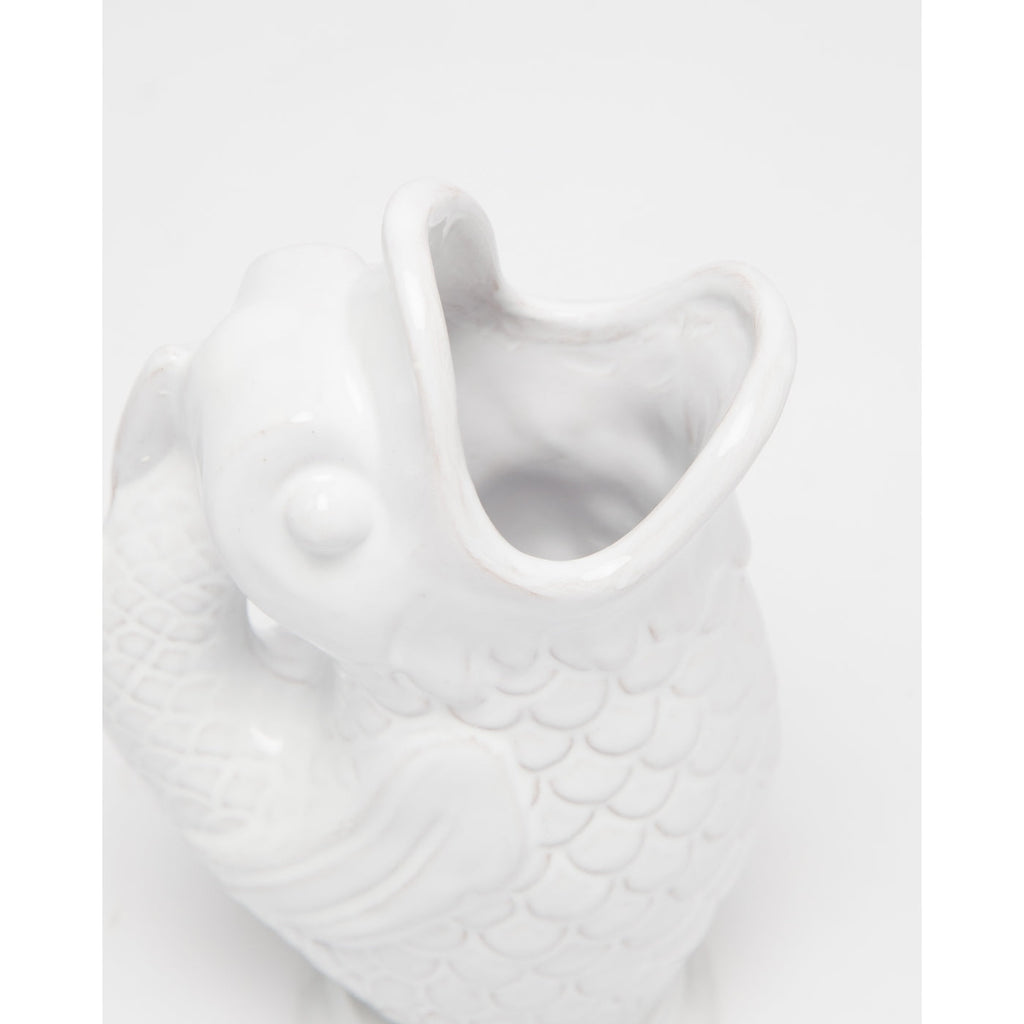 Ceramic Fish Vase - White