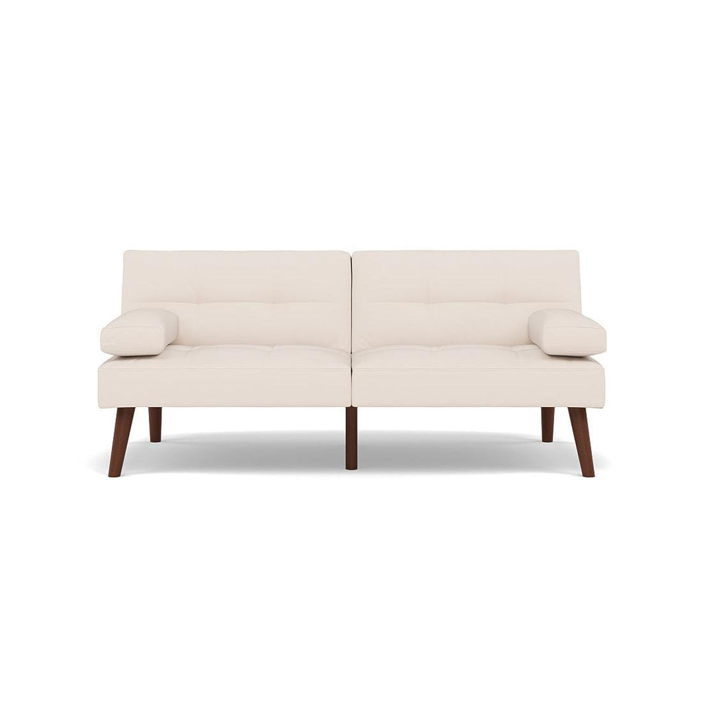 Philae - Clic-Clac Sofa Bed - 2-Seater - Faux Leather - White