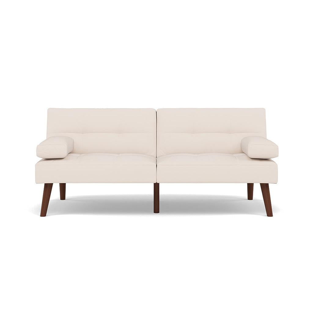 Philae - Clic-Clac Sofa Bed - 2-Seater - Faux Leather - White