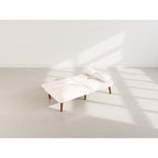 Philae - Clic-Clac Sofa Bed - 2-Seater - Faux Leather - White