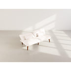 Philae - Clic-Clac Sofa Bed - 2-Seater - Faux Leather - White