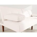 Philae - Clic-Clac Sofa Bed - 2-Seater - Faux Leather - White