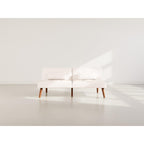 Philae - Clic-Clac Sofa Bed - 2-Seater - Faux Leather - White