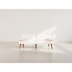 Philae - Clic-Clac Sofa Bed - 2-Seater - Faux Leather - White