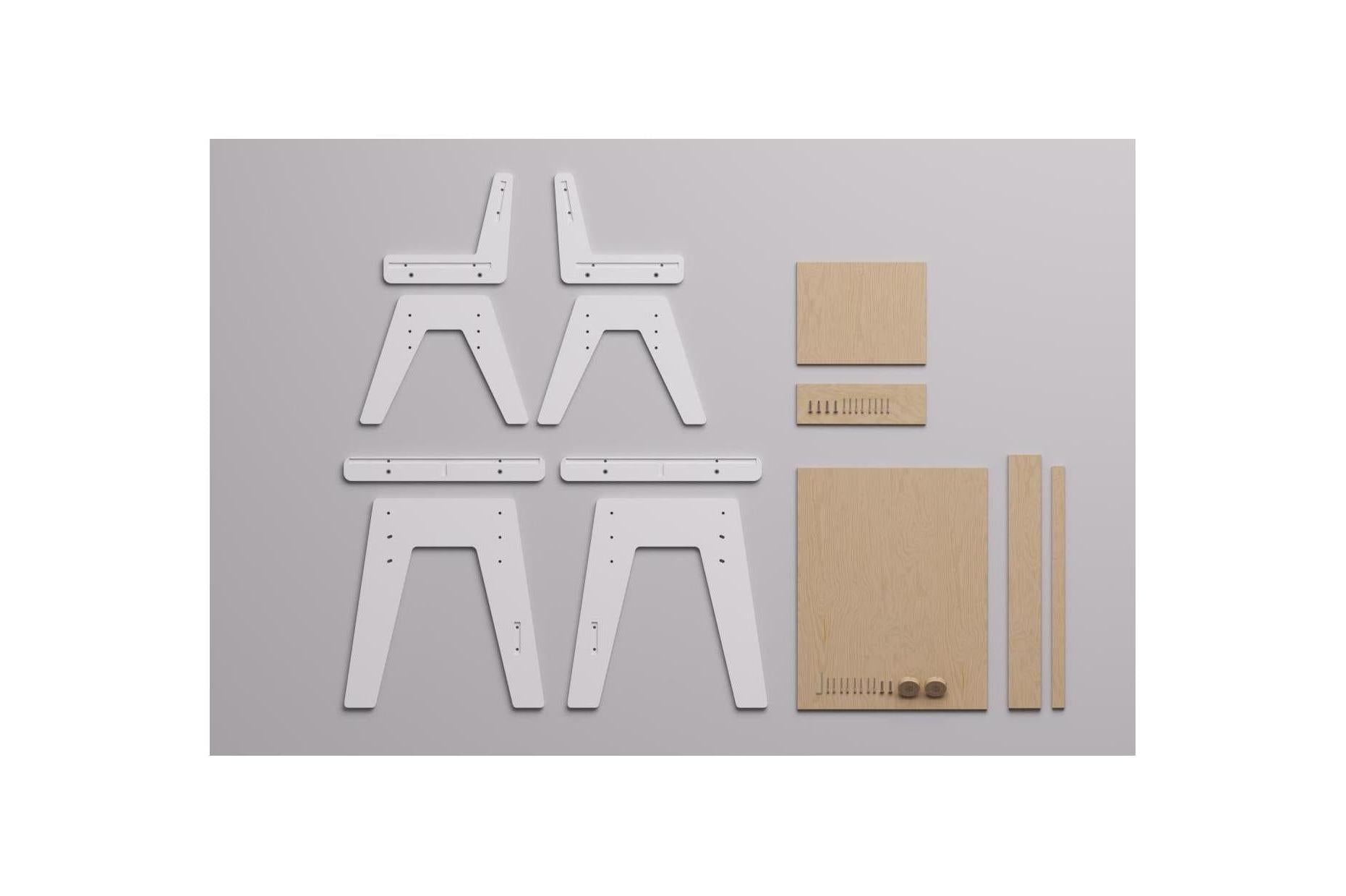 Dúo Mesa y Silla Evolutivas – Blanco