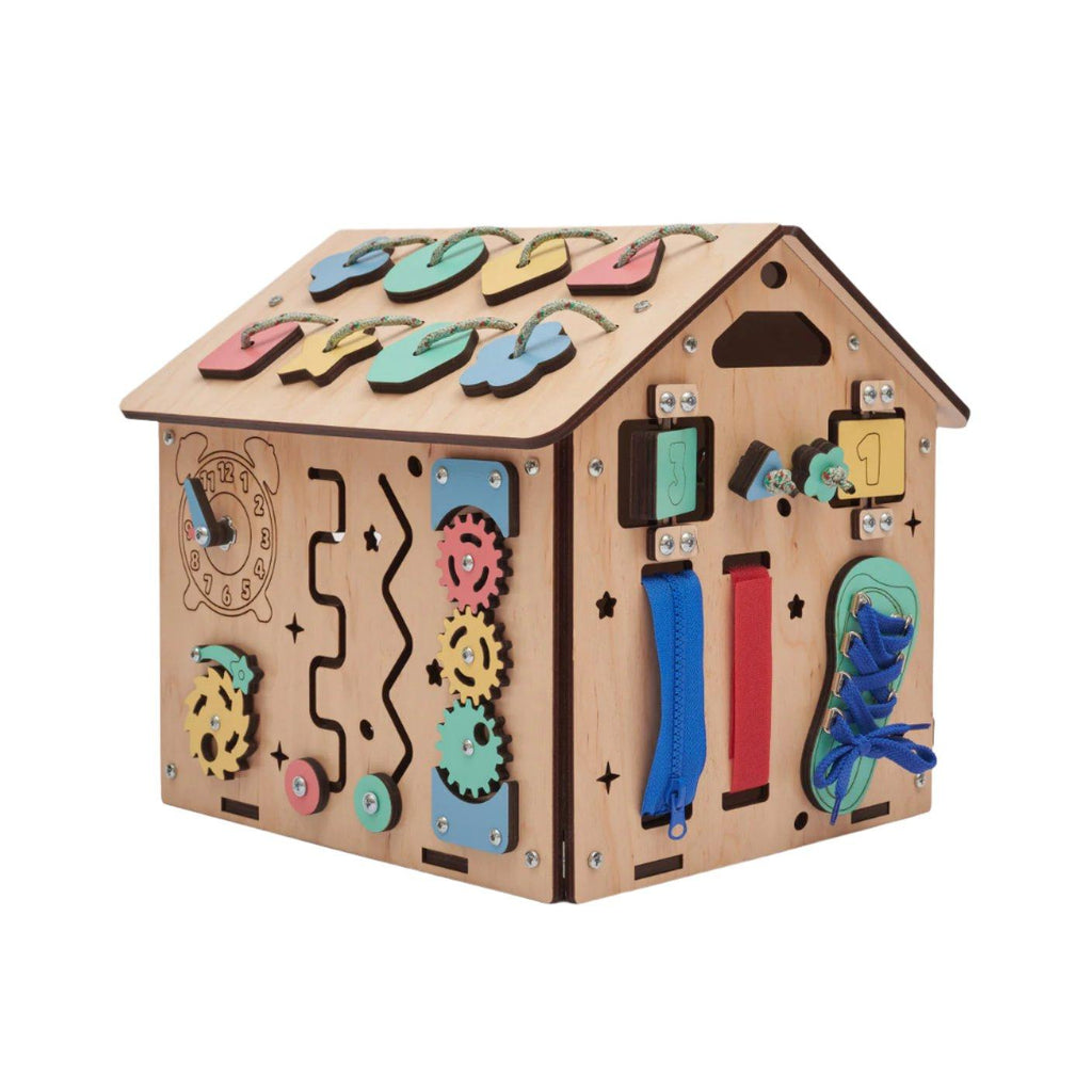 Busy Board Wooden Educational Playhouse – Mini