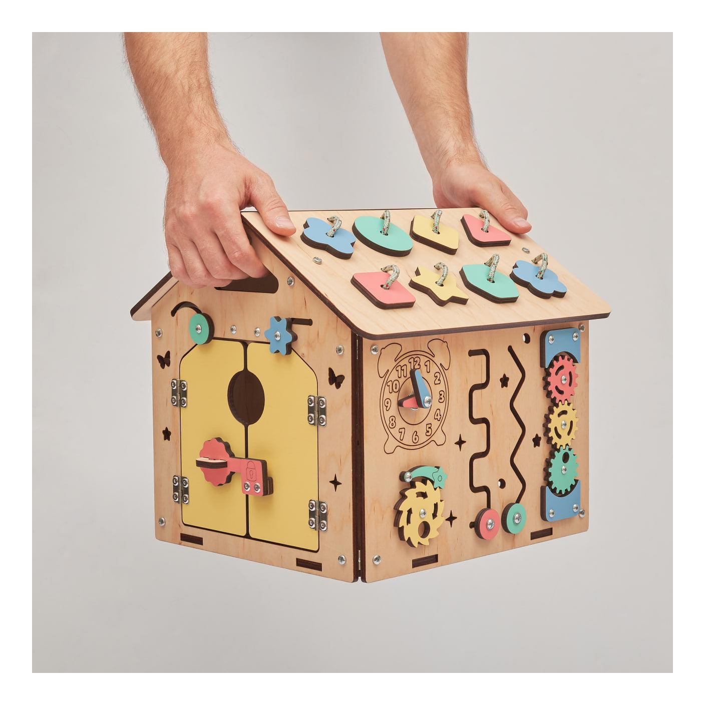 Busy Board Wooden Educational Playhouse – Mini