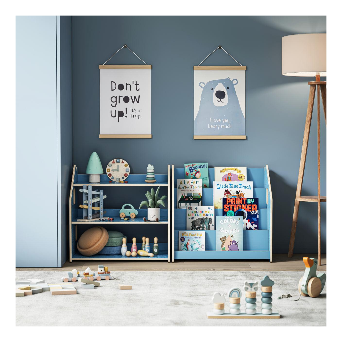 Bibliothèque & Étagère À Jouets Duo – Édition Limitée