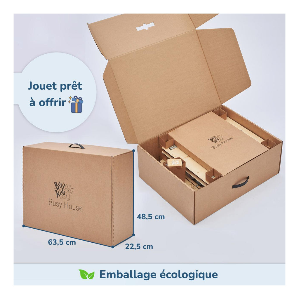 Busy Board Maisonnette Éducative En Bois – Natura