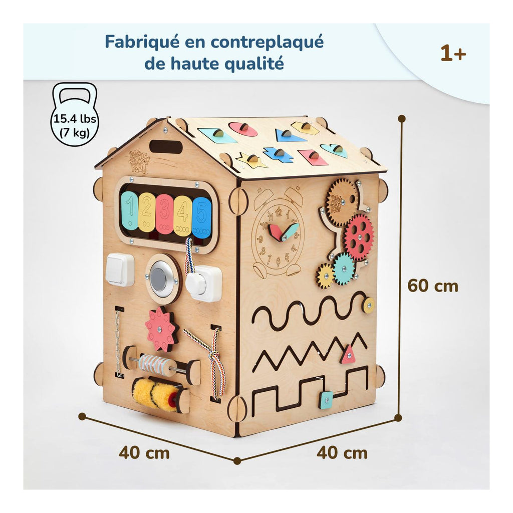 Busy Board Maisonnette Éducative En Bois – Natura