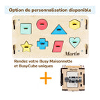 Duo Busy Board Natura Playhouse y cubo interactivo