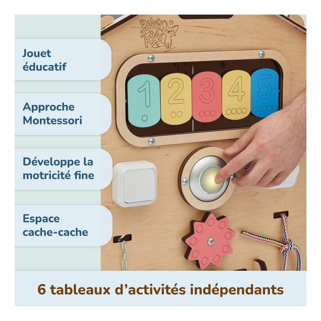 Busy Board Maisonnette Éducative En Bois – Natura