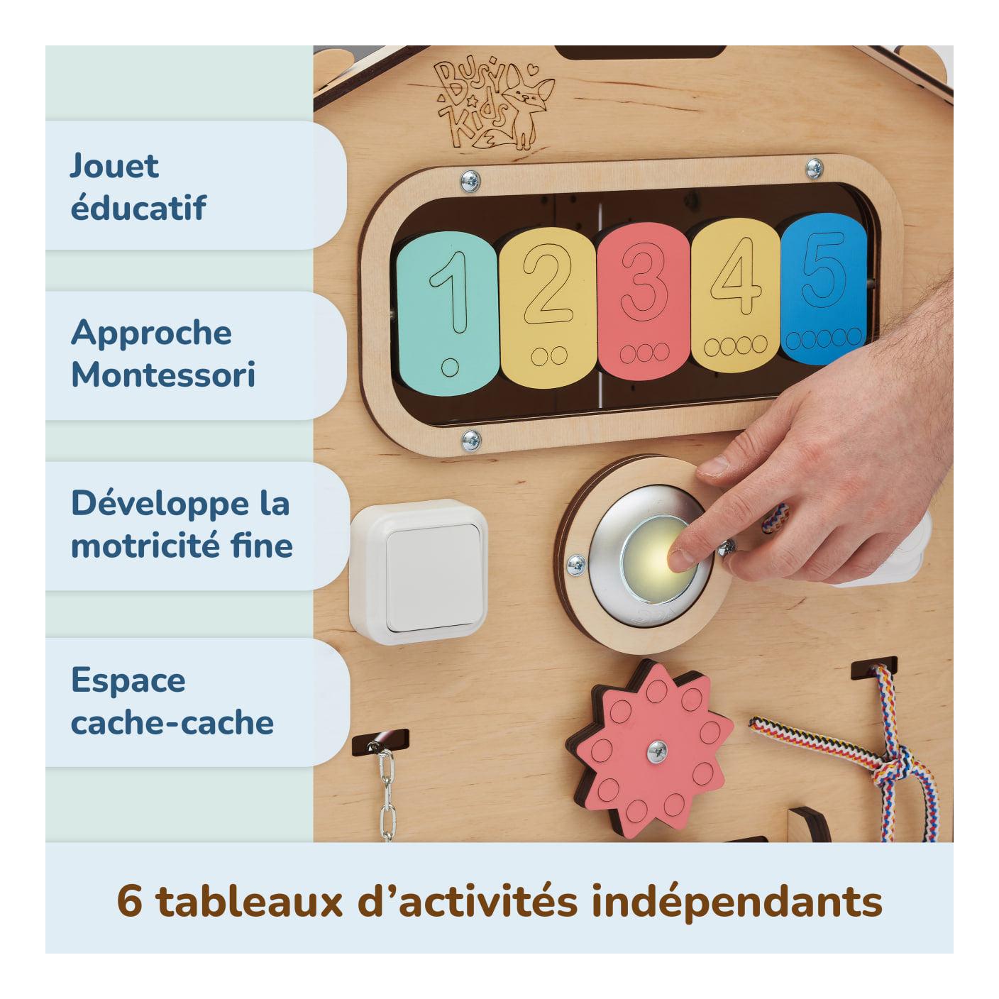 Busy Board Maisonnette Éducative En Bois – Natura