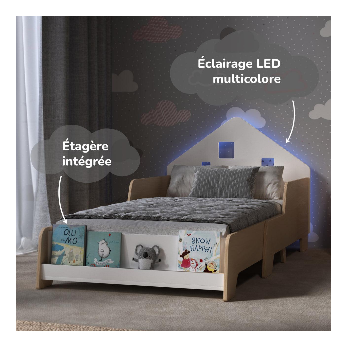 Cama Cabina Extensible Con Iluminación Led