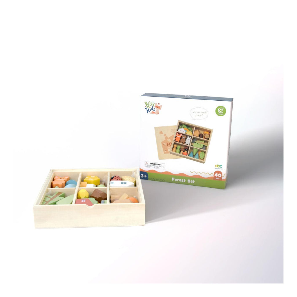Set de figuras de madera Montessori – El Bosque