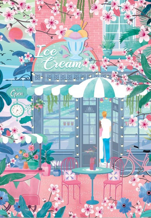 Puzzle 1000 Pièces Pieces & Peace - Magasin de GlacesPieces & Peace