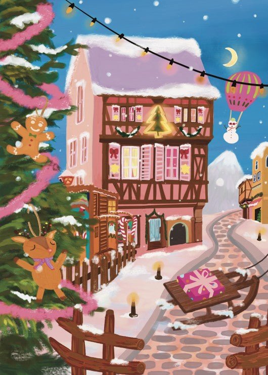 Pieces & Peace Puzzle de 500 piezas - Mercado de Navidad de Colmar Pieces & Peace